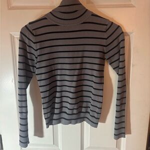 Gray and Black Energie Striped Sweater - Medium